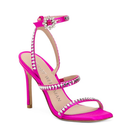 STUART WEITZMAN Flamingo Made In Spain Gmct 100 Strappy Sandals - Picture 1 of 2